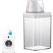 Detergent Dispenser Washing Powder Storage Bottle With Measuring Cup Reusable Washer Fluid Container Detergent Container For Washing Powder Dishwashing Liquid Flour Rice Snacks 1100ml - Buy Online on GoSupps.com