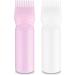 Sibba 2Pcs Root Comb Applicator Bottle 6 OZ Hair Oil Applicator Bottle for Hair Dye Bottle Applicator Brush with Graduated Scale Profssional Brush Applicator Comb Hairdressing Coloring Styling Tool Pink & White - Buy Online on GoSupps.com