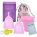 Florauspicious Reusable Menstrual Cup - 2 Pack (Small Purple) | Eco-Friendly Female Care - Buy Online on GoSupps.com