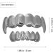 LUOZZY Electroplating Tooth Socket Teeth Sleeve Fake Brace Hip-hop Style Tooth Cover Party Supplies for Halloween Carnival (Black) - Buy Online on GoSupps.com