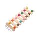 Parrot Ladder wooden ladder with colorful pearl steps climbing bridge bird cage game toy for conure parrdich budgish cockatise lovebirds 7 steps m toy