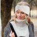 Fashband Winter Knit Headbands Rhinestones Ear Warmer Headband Elastic Knot Head Wraps for Women and Girls Beige - Buy Online on GoSupps.com