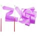 FAZHBARY 2 Pack Rhythmic Gymnastics Wands Praise Dancing Streamers for Kids Baton Twirling Talent Shows Artistic Dancing (Lilac Colour)