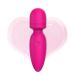 Mini Wand Massager,Small Cordless Handheld Massager with 10 Quiet Vibration Modes, Personal Handheld Rechargeable Massager for Neck Shoulder Back Body [4.35 * 1.18 inches] Rose Red