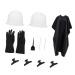 FRCOLOR 33 Pieces Silicone Hair Colour Cap Cover Salon Hairdressing Cape Hair Highlight Kit Hair Dye Brush Hair Dye Kit Tool Reusable Highlight Cap Hook Highlight with Hooks