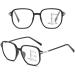 Fashion Multifocus Large Square Frame Reading Glasses Blue Light Blocking Readers Anti Glare Glasses for Unisex(Couleur:Silver Grandeur:1.0x) - Buy Online on GoSupps.com