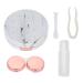 Socobeta 4 Colors Contact Lens Soaking Box Portable Plastic Marble Pattern Eye Care Kit Container(Pink) Cosmetics