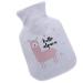 Generic hot water bottle with fleece alpaca cover heat bottle for pain relief neck back headache cozy nights 500 ml