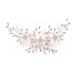 Ipetboom Alloy Pearl Hair Comb Rhinestone Barrettes Hair Accessory for Women Pearl Hair Pin Tiara Bridal Headdress Hair Accessories White European and American Bride Iron Wire