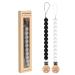 Silicone Pacifier Clip Holder for Baby Fits Most Pacifier Styles BPA-Free (2 Pack (White+Black))