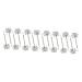 Angoily 8 Pairs Bridal Rhinestone Barrette 90s Jewelry for Women Pearl Hair Accessories Pearl Hair Clips Hair Clips for Women Highlights Hair Dye Kit Pin Miss Wedding Zinc Alloy
