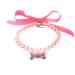 RayMinsino Dog Cat Necklace with Pearl Bone Pendant Adjustable Collar M rose