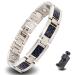 HAQI Titanium Magnetic Bracelet for Men Strong Magnetism Magnetic Therapy Arthritis Bracelets with Blue Carbon Fiber