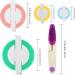 Brimfulite Pom Pom Makers Set with Scissors - 4 Sizes for DIY Yarn Crafts (Green Blue Pink Yellow) - Buy Online on GoSupps.com