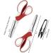 Pinking Shears Set - 2 PCS Serrated & Scalloped Edges Zig-zag Scissors by Kalatic KT-002-D Red - Ideal for Fabric, Leather, and Paper Crafting - Buy Online on GoSupps.com