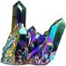 Color Natural Crystal Cluster Geode Stone Specimen Natural Crystal Cluster Energy Crystal Stones Irregular Natural Druzy Geode Amethyst Electroplated Cluster Geode Home Decoration Gemstone Specimen