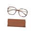 Eterspr 1 piece blue light filter glasses women leopard pattern glasses 1 piece coffee color glasses box blue light blocking