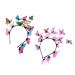 Lurrose 2 pieces of butterfly headband butterfly fascinator hat festival crown hairy head bopper headwear hair accessories for bohemian wedding headdress tea party party