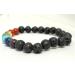 Buy Jet L-ava Chakra Gemstone Stretch Bracelet - Healing Crystal for Spiritual Meditation & Positive Aura - Buy Online on GoSupps.com
