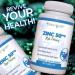 ZINC 50mg High Potency Immune System Support - Natural Zinc (Oxide/Citrate) 100 Tablets x 2 - Zella Health - Buy Online on GoSupps.com