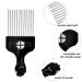 2 Pack Metal Hair Pick and Comb for Afro & Curly Hair Styling - Black - Buy Online on GoSupps.com