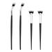 4 Pcs Mascara Fan Brush for Lashs Lash Brushes for Eyelash Angled Lash Fan Brush for Natural Lifted Effects and Enhance Lower Lashes (black)