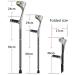 Folding Crutches 1 Pair Lightweight Walking Stick for Adults Kids Women Man Healthcare with Non-Slip Hand Grips Open Cuff (Color : Gray) Anniversary Lucky Star Black - Buy Online on GoSupps.com