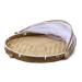 Serving Food Tent Wooden Material Hand Woven Round Food Basket with Mesh Cover Covered Food Home Kithcen Food Storage Basket (#1) #3