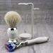 Haryali London Men's Shaving Set 5 Razor Blades White Badger Hair Stand | Premium Grooming for Men | International Shipping Available - Buy Online on GoSupps.com