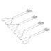 FRCOLOR 4pcs Scissor Tongs Stainless Steel Garbage Clip Stainless Steel Pick up Tool Grabber Fireplace Outdoor Stainless Steel Scissor Tong Garbage Clamp Garbage Tongs Floor Stick