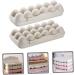 KICHOUSE 2pcs Fridge Pizza Storage Container Collapsible 24 Egg Holder for Refrigerator Organizer re-usable Khaki 30x15cm - Buy Online on GoSupps.com