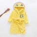 Miyanuby Baby Boys & Girls Soft Flannel Animal Hoodie Bathrobe | Long-Sleeved Nightwear Gift for Kids Aged 3-4 | Yellow Cat Design - Buy Online on GoSupps.com