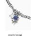 DNCG Necklace Vintage Rose Square Pendant Necklace Fashion Metallic Wild Blue Flower Necklace Beautiful Decorative Necklace for Women Ladies Necklace - Buy Online on GoSupps.com