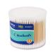 300ct Cotton Swabs with Strong Bamboo Sticks by Xumzee: 100% Pure Natural Cotton,Biodegradable, Chemical Free Cotton Buds 300 Count (Pack of 1)