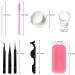 Eyelash Extension Kit - 410 Pcs Tweezers, Brushes, Glue Rings, Applicators, Tape, Pads - Disposable Eyelash Tools Set - Buy Online on GoSupps.com