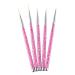 FRCOLOR 5 Piece Set Nail Art Liner Brush Polish Brush Pen Tools Nail Brush Kit Nail Polish Drawing Pen Nail Art Tools Nail Art Pen Painted Pen Pull Set Pink