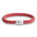 The original equestrian sport horse sport horses jockey club sailtaw bracelet with horses engraving handmade high -quality magnetic closure diameter 8 mm women men unisex red 22.0 centimeters