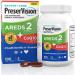 PreserVision Eye Vitamin & Mineral Supplement AREDS 2 Formula + CoQ10 2-in-1 Health Benefits 100 Softgels (2 per Day) Pack of 2 - Buy Online on GoSupps.com