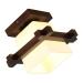 Hemobllo Solid Wood Ceiling Lamp Ceiling Hanging Light Hanging Lamp Pendant Light LED Wall Lamp Coffee Glass