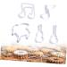 Milisten 5 Pcs Professional Baking Supplies Heart Shaped Molds Stainless Steel Baking Molds Musical Instrument Molds Musibi Molds Cookie Molds Biscuit Cake Fruit Set medium Silver - Buy Online on GoSupps.com
