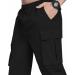 LYRXXX Men's Black Cargo Pants - Large Size | Casual Hiking & Workout Joggers - Buy Online on GoSupps.com