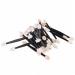 Didiseaon 100 Pcs Makeup Brush Oval Eyeshadow Brush Dual Sided Eyeshadow Brush Eye Shadow Brush Mini Set Size 2 Black