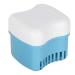 Denture Case - False Teeth Storage Box with Strainer & Cup for Travel - Easy to Open & Clean (Blue) - Buy Online on GoSupps.com