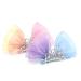 Hot&Sattion 2 Pack Bow Hair Clips for Girls Crown Shaped Kids Hair Barrettes Cute Hair Clips Metal Snap Hair Pins Sparkly Hair Styling Accessories for Girls Kids