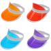 Norhogo 4 pieces of solar vision sun hat sun hat Unisex transparent plastic-sun aperation 80s Sonnenvisier Poker Beach Party Sonnenvisiere for Golf tennis and poker parties