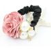 Angoily Hair Ribbons Flower Hair Rope Ponytail Hair Bands Pearl Pink Hairpin - Buy Online on GoSupps.com