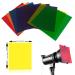 Universal Flash Gels Lighting Filter WS-2 7.8 x 7.8 inches 16Packs Transparent Color Correction Lighting Gel Filter in 8 Colors