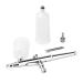 Pinkiou Airbrush Kit Large Capacity Cup Double-Action Trigger Air-Paint 0.3mm Needle Air Brush Spray Gun Body Paint Art
