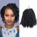 6 Inch Pre-twisted Passion Twist Crochet Hair 8 Packs Pre-looped Short Passion Twist Braiding Hair (1B/Natural Black) 6 Inch (Pack of 8) 1B(Natural Black)