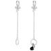 Chendalize Noise Reducing Earplug Earrings Earplug Holder Earrings for Loop Earplugs Ear Plugs Earrings Holder for Concert Noise Cancelling Earplugs Loop Ear Plug Holder for Women(Silver)